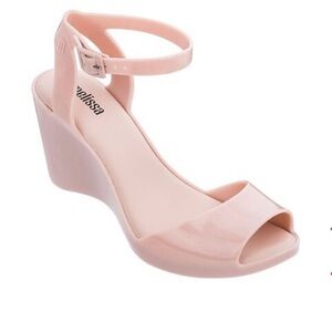 Melissa Bianca Blush ankle strap Wedge Sandals